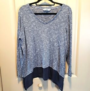 CLEO knit top with flowy chiffon bottom